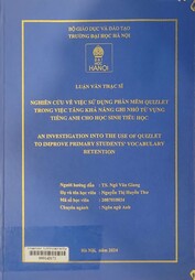 An investigation into the use of quizlet to improve primary students' vocabulary retention =