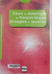 Cours de didactique du français langue étrangère et seconde