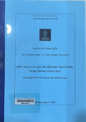 Biên soạn tài liệu bổ trợ học phần Công nghệ trong giảng dạy