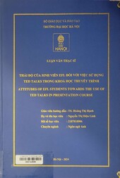 Attitudes of EFL students towards the use of TED talks in presentation course =