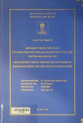 Challenges in essay writing encountered by Hanoi university second-year English major =
