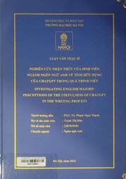 Investigation English majors' perceptions of the usefulness of Chatgpt in the writing process =