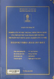 非汉语环境下的越南儿童汉语习得个案研究 =
