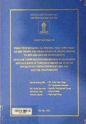 Analyse comparative des moyens d'ascension sociale dans le fabuleux destin de xuan le rouquin (Vu Trong Phung) et Bel-Ami (Guy De Maupassant) =