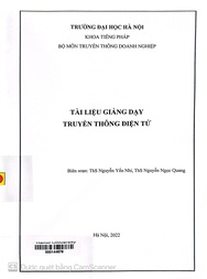 Tài liệu giảng dạy Truyền thông điện tử