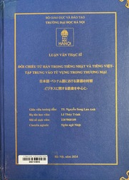 日本語・ベトナム語における漢語の対照 -ビジネスに関する語彙を中心に =