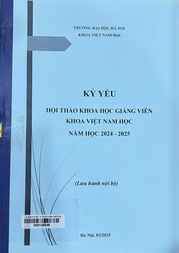 Kỷ yếu hội thảo khoa học giảng viên khoa Việt Nam học, năm học 2024 - 2025