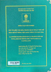 La interculturalidad en la traducción de titulares de prensa del Vietnamita al castellano =