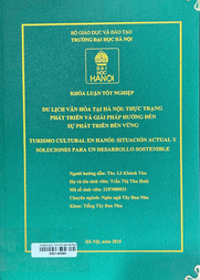 Turismo cultural en Hanói situación actual y soluciones para un desarrollo sostenible =