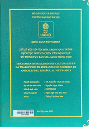 Tratamiento de elementos culturales en la traducción de refranes con nombres de animales del Español al Vietnamit =