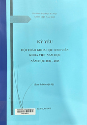 Kỷ yếu hội thảo khoa học sinh viên khoa Việt Nam học năm học 2024 - 2025