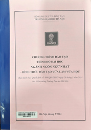 Chương trình đào tạo trình độ đại học ngành Ngôn ngữ Nhật - hình thức đào tạo vừa làm vừa học