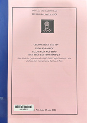 Chương trình đào tạo trình độ đại học ngành Ngôn ngữ Pháp - hình thức đào tạo chính quy