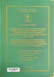 Student house allocation syste (SHAS) a hybrid approach using stable matching theory, PESA-II, and Gale-shapley algorithms to optimize student house renting =