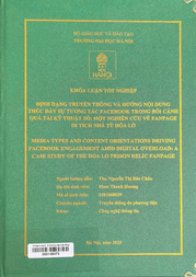 Media types and content orientations driving facebook engagement amid digital overload a case study of the Hoa Lo prison relic fanpage =