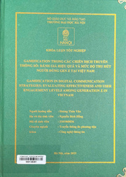 Gamification in digital communication strategies evaluating effectiveness and user engagement levels among generation Z in Vietnam =