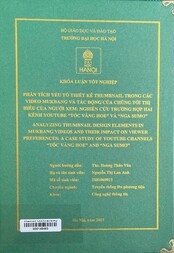 Analyzing thumbnail design elements in Mukbang videos and their impact on viewer preferences a case study of Youtube channels "Tóc Vàng Hoe" and "Nga Sumo" =