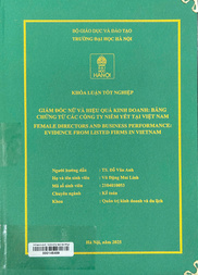 Female directors and business performance evidence from listed firms in Vietnam =