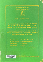 The impact of corporate governance on the quality of financial reporting evidence from listed firms in Vietnam =