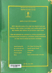 The readiness of artificial intelligence (AI) in enhancing internal control effectiveness in the Vietnamese banking system =