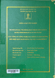 Do financial technology firms influence bank performance in Vietnam? =