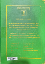 Examing the impacts of job demands and job resources on work engagement a comparative study of Gen Z and Millennials =