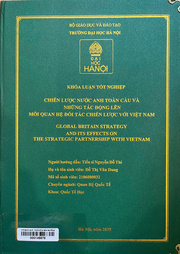 Global Britain strategy and its effects on the strategic partnership with Vietnam =