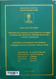 Economic vulnerability of informal workers in Hanoi and policy implications =