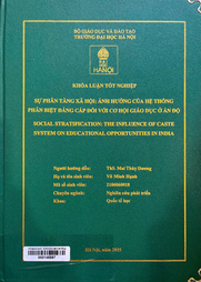 Social Stratification the Influence of caste system on educational opportunities in India =