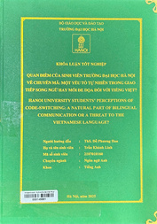 The effect of micro-teaching on the classroom management skills of fourth-year students in the English Department at Hanoi University =