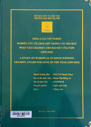 A study on wordplay in songs winning Grammy Award for song of the year (1959–2025) =