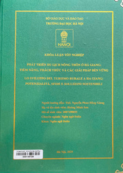 Lo sviluppo del turismo rurale a Ha Giang potenzialità, sfide e soluzioni sostenibili =