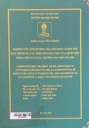L’impatto dei chatbot AI sul processo di auto-miglioramento della competenza di scrittura degli studenti del Dipartimento di Italianistica dell’Università di Hanoi =