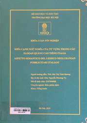 Aspetto semantico del lessico negli slogan pubblicitari Italiani =