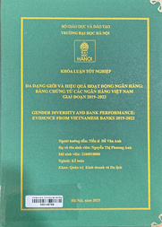 Gender diversity and bank performance Evidence from Vietnamese banks 2019-2023 =