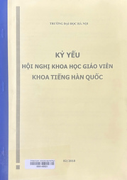 Kỷ yếu hội nghị khoa học giáo viên khoa tiếng Hàn Quốc