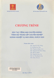 Chương trình đào tạo tiếng Anh chuyên ngành trình độ trung cấp chuyên nghiệp ngành Nghiệp vụ nhà hàng, khách sạn
