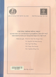 Chương trình tiếng Nhật dành cho các cơ sở đào tạo không chuyên ngữ theo khung năng lực ngoại ngữ 6 bậc của Việt Nam