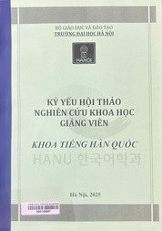 Kỷ yếu hội thảo nghiên cứu khoa học giảng viên khoa tiếng Hàn Quốc