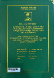 Asian American indentity in Celeste NG's everything I never told you and Ocean Vuong's on earth we're briefly gorgeous =