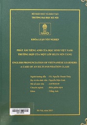 English pronunciation of Vietnamese learners a case of an IELTS foundation class =
