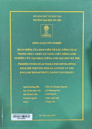 Perspectives on AI tools for developing English writing skills a study at the English department, Hanoi University =