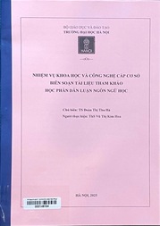 Biên soạn tài liệu tham khảo học phần Dẫn luận ngôn ngữ học