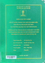Lexikalische fehler beim schreiben von den Vietnamesischen Deutschstudierenden der Universität Hanoi auf dem niveau B2 =