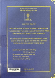 L'utilisation du subjonctif imparfait et du subjonctif plus-que-parfait dans l'œuvre notre-dame de paris de Victor Hugo =
