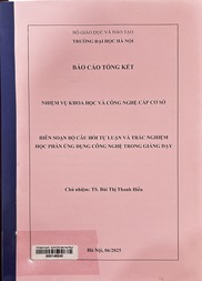 Biên soạn bộ câu hỏi tự luận và trắc nghiệm học phần Ứng dụng công nghệ trong giảng dạy
