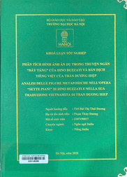Analisi delle figure metaforiche nell'opera "Sette piani" di Dino Buzzati e nella sua traduzione Vietnamita di Tran Duong Hiep =
