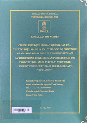 La traduzione degli slogan pubblicitari dei prodotti del Made in Italy strategie linguistiche e culturali per il mercato Vietnamita =