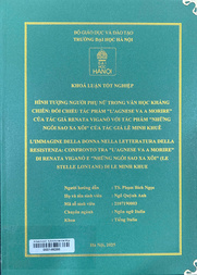 L'immagine della donna nella letteratura della resistenza confronto tra "L'Agnese va a morire" di Renata Viganò e "Những ngôi sao xa xôi" (Le stelle lontane) di Lê Minh Khuê =