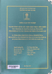 Il tema dell’identità nella prospettiva realistica un confronto tra Il fu Mattia Pascal di Luigi Pirandello e Chí Phèo di Nam Cao =